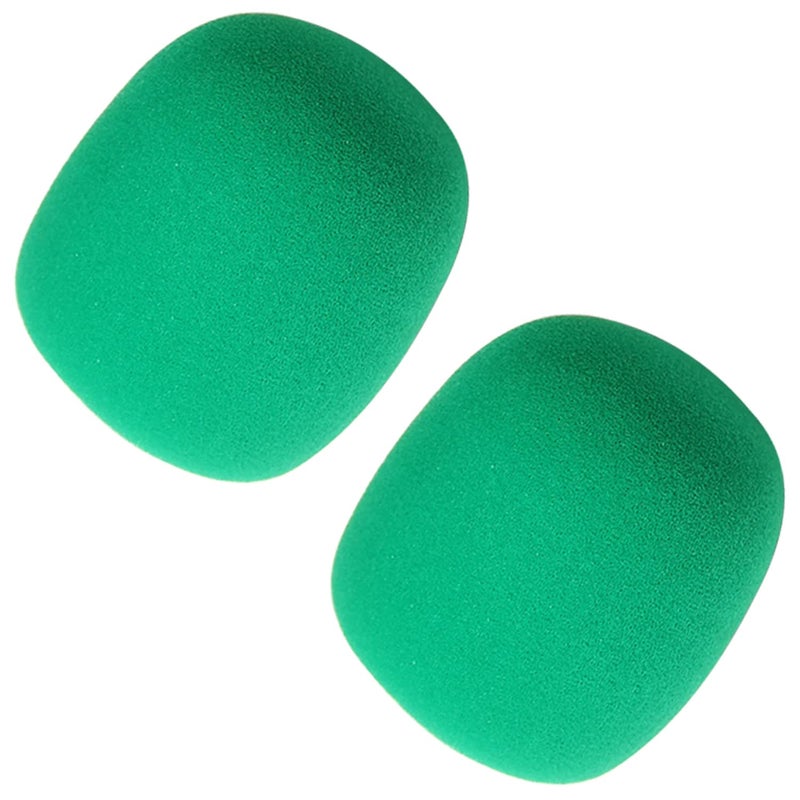 Fielect 2Pcs Microphone Cover Foam Mic Cover Handheld Microphone Windscreen Shield Micro Foam Filter Green for KTV Broadcasting - Image 4